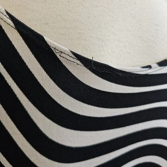 Travelers By Chico's Zebra Animal Print Scoop Neck Tank Top Blouse Stretchy 3/XL - Picture 7 of 12